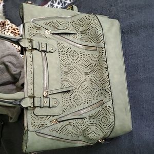 Violet Ray Charlie Satchel in Sage Green